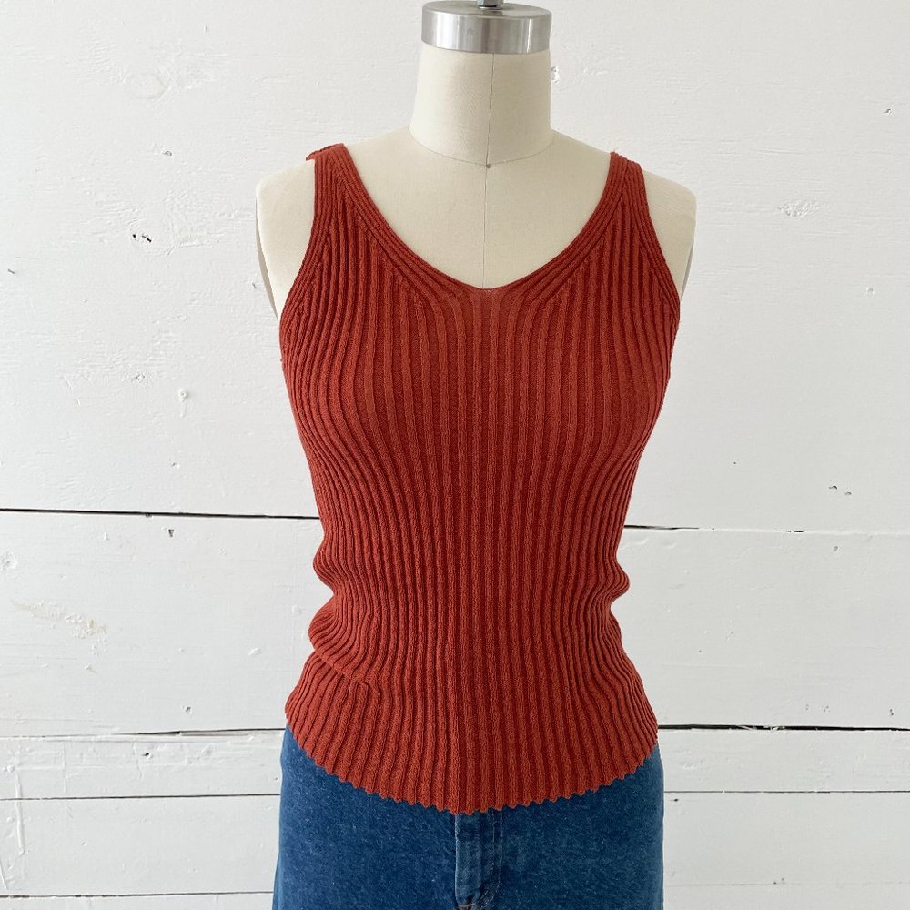 MIJEONG PARK linen knit tank top